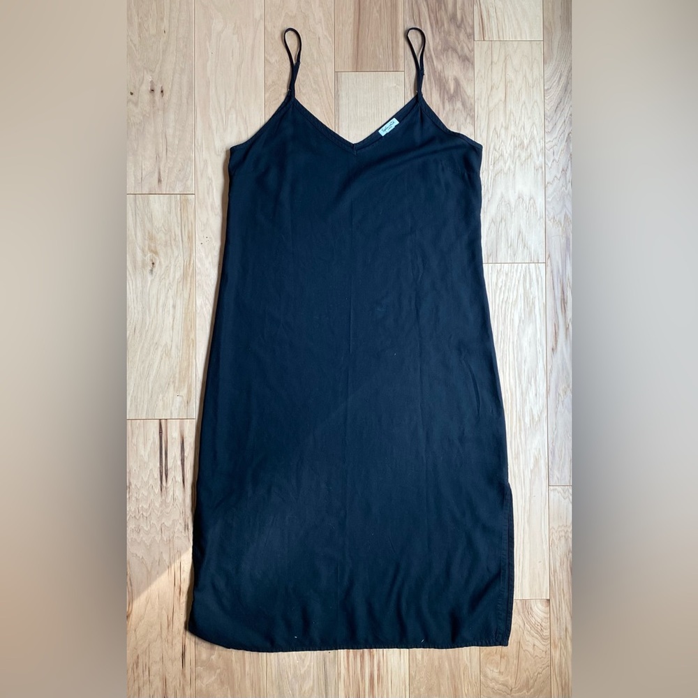Splendid Black Midi Slip Dress